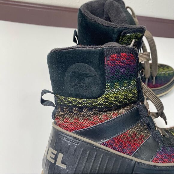 SOREL WOMEN'S TIVOLI II HERRINGBONE Mult-Color Snow Boot Size 7 - Picture 10 of 11